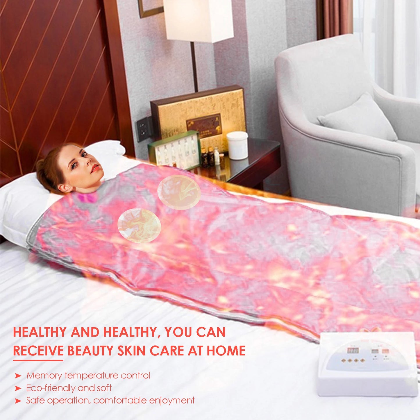 Smart infra-red sauna blanket