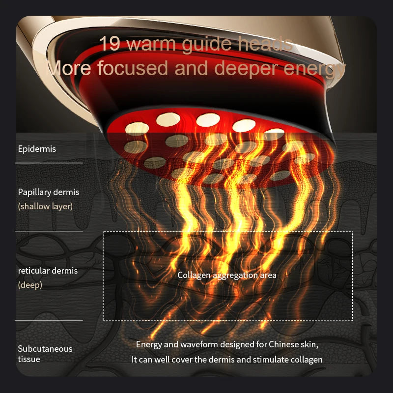 Smart red light therapy collagen booster face tool