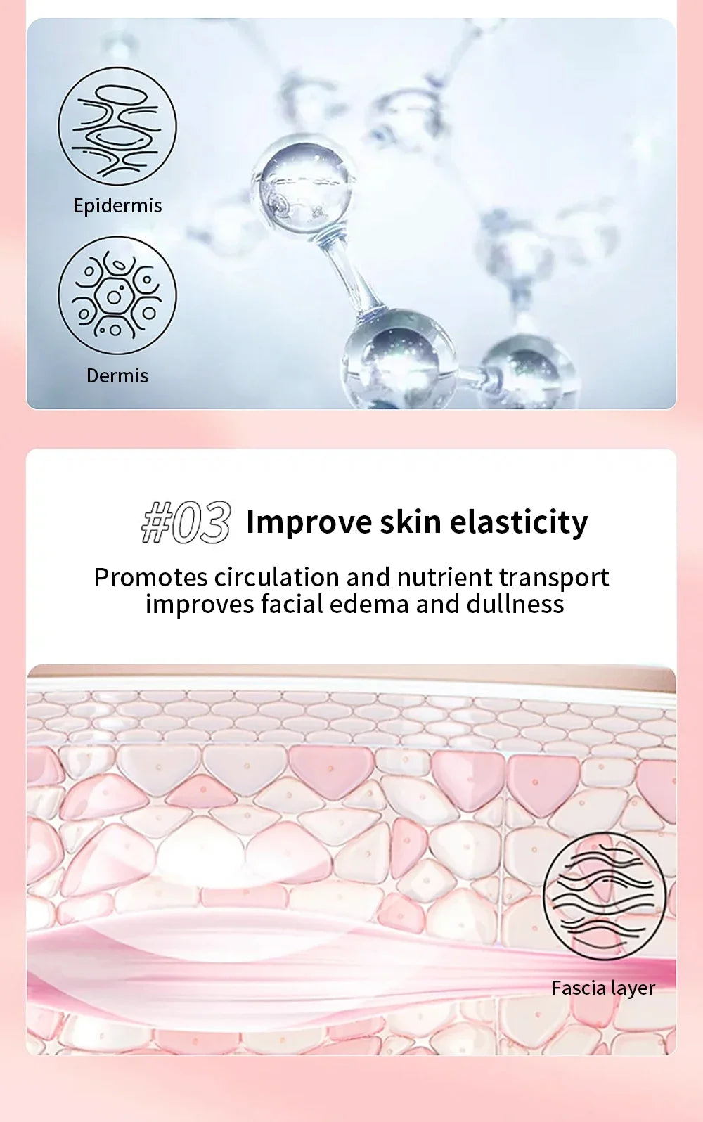 Microcurrent face lifting device with 3 extra modes