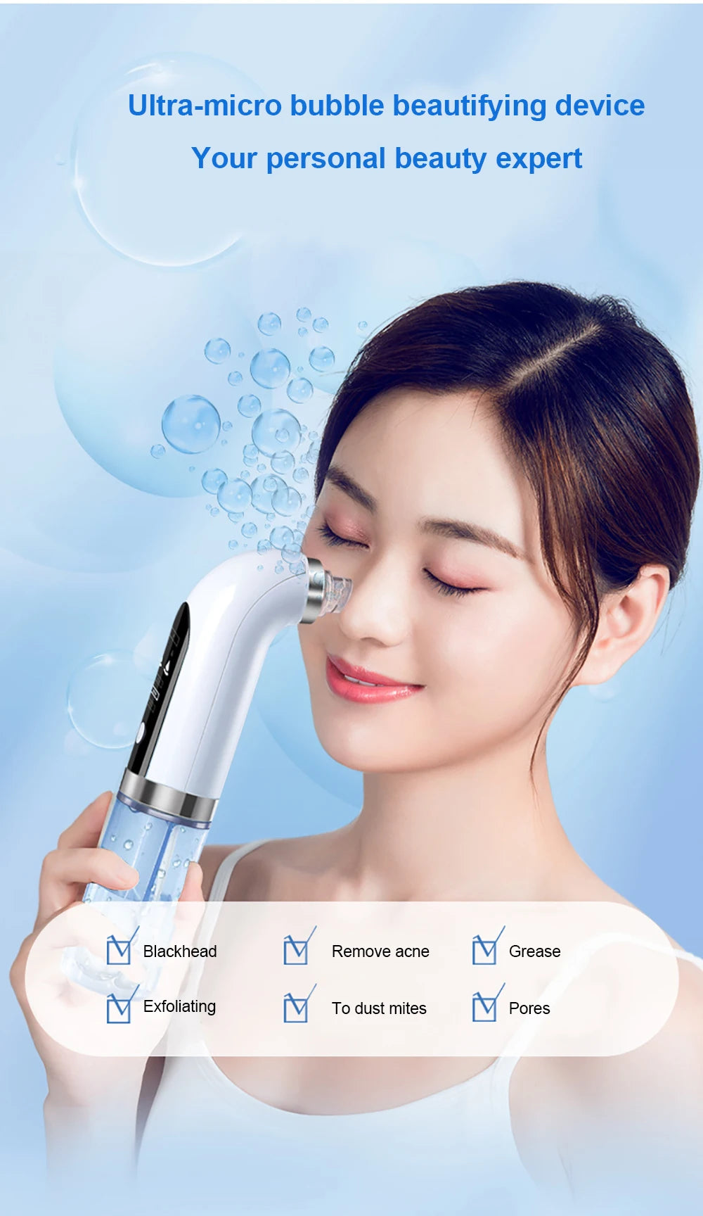 Blackhead remover vacuum device