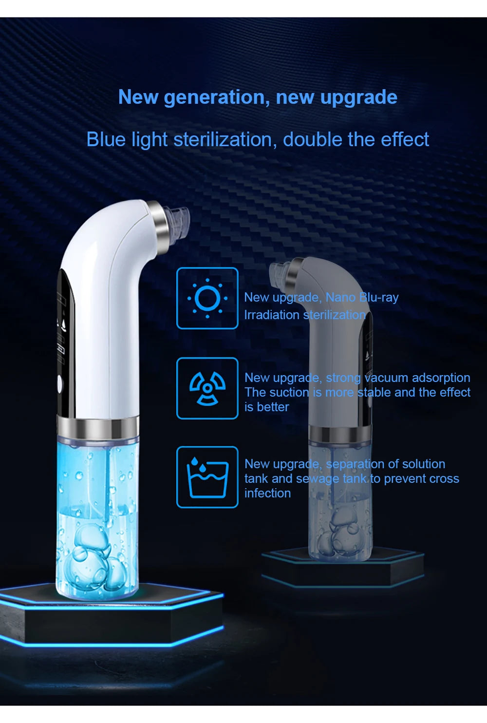 Blackhead remover vacuum device