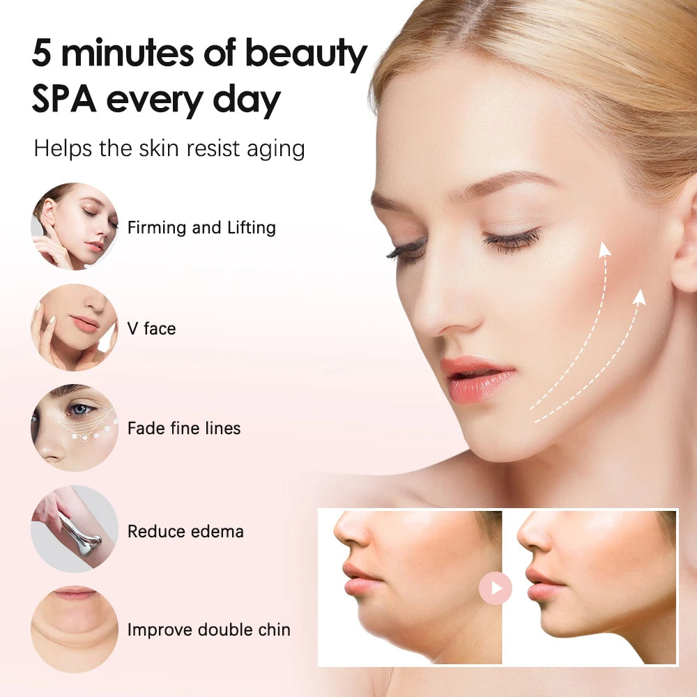 Facial massage roller device