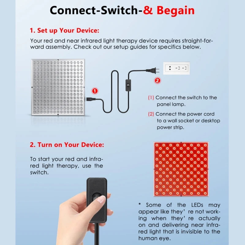 Red light therapy panel
