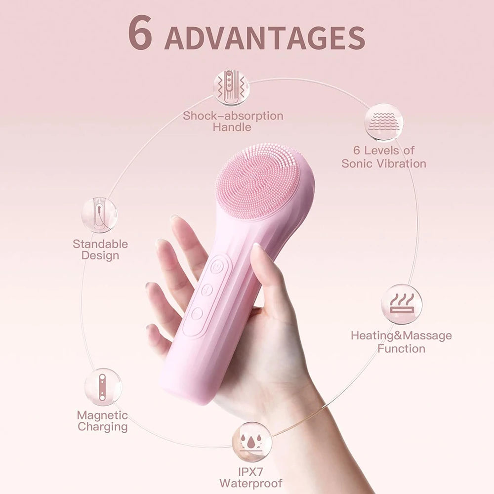 Electric face cleanser scrubber with 9 gears