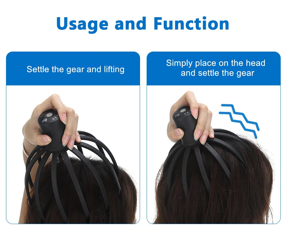Smart head and scalp massager