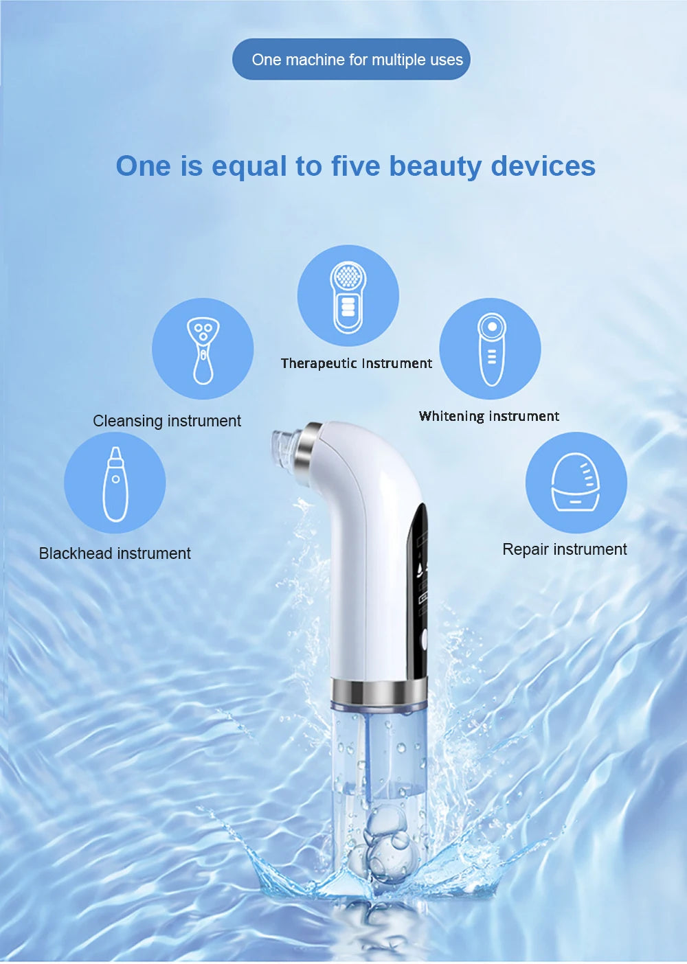 Blackhead remover vacuum device