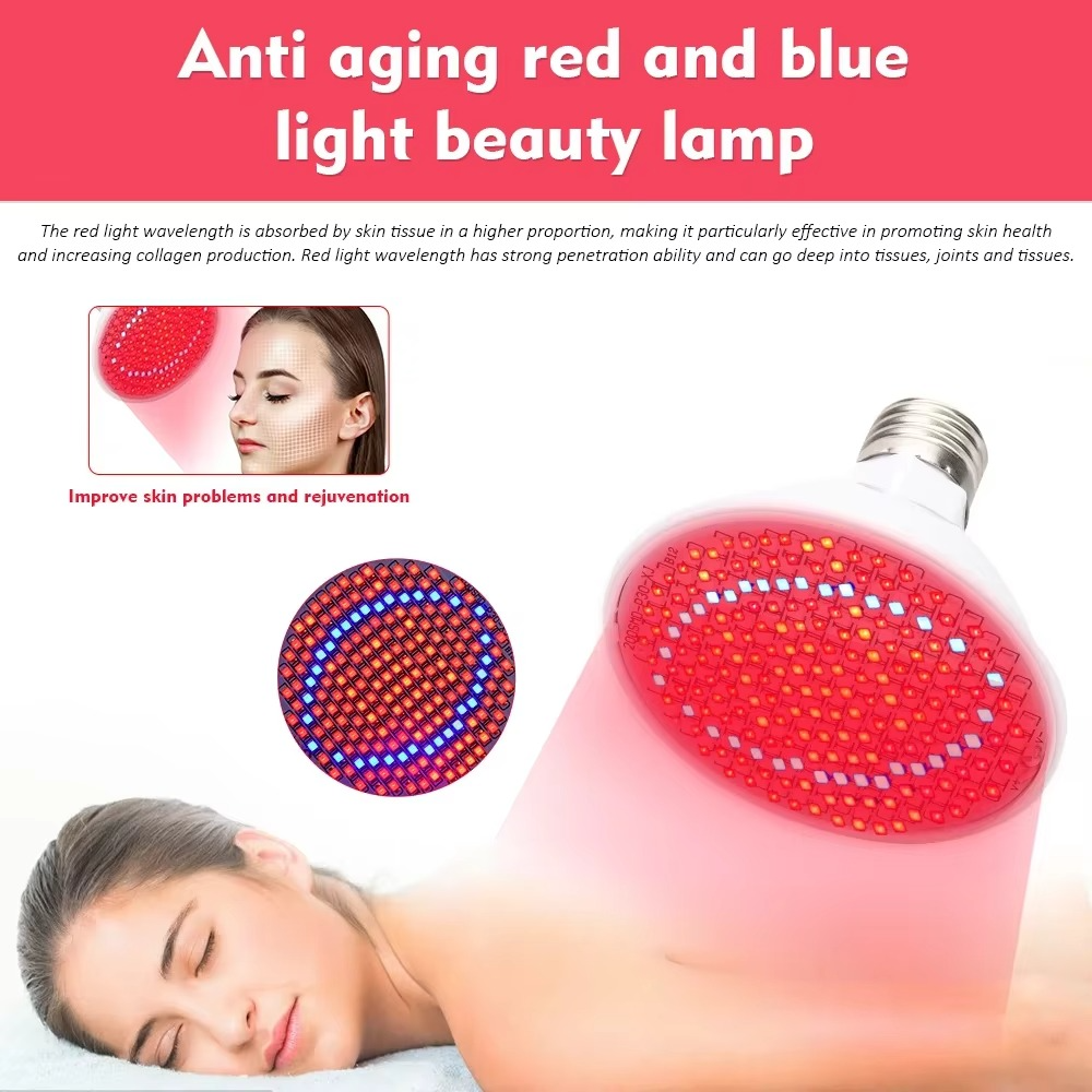 Red light therapy lamp
