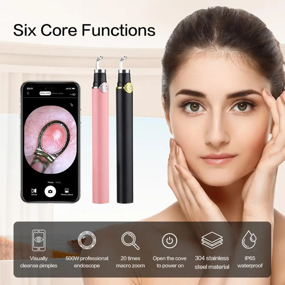 Smart visual pimple popper with camera