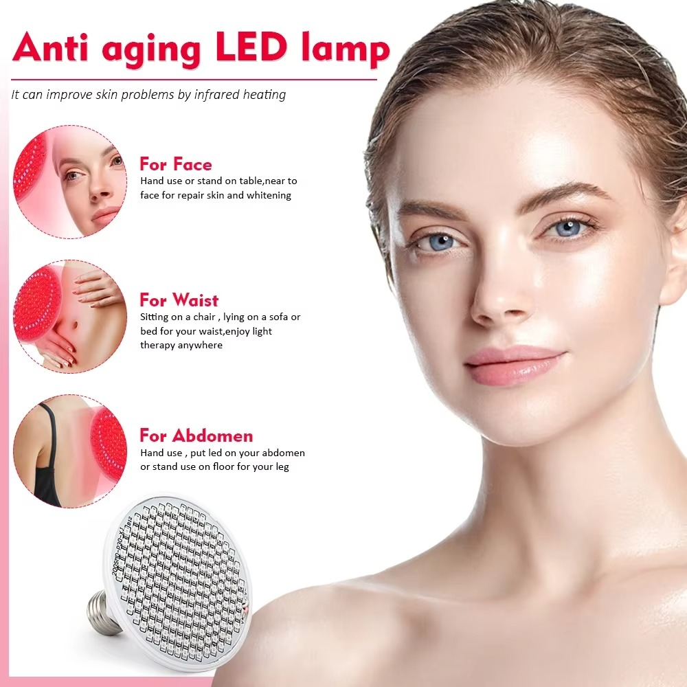 Red light therapy lamp