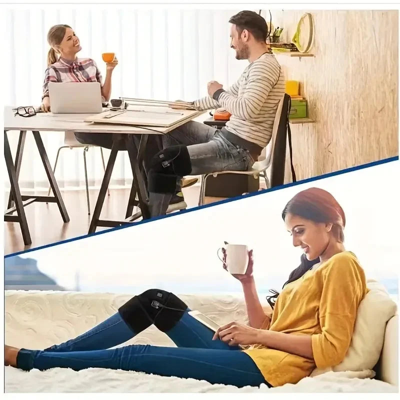 Electric knee massage support