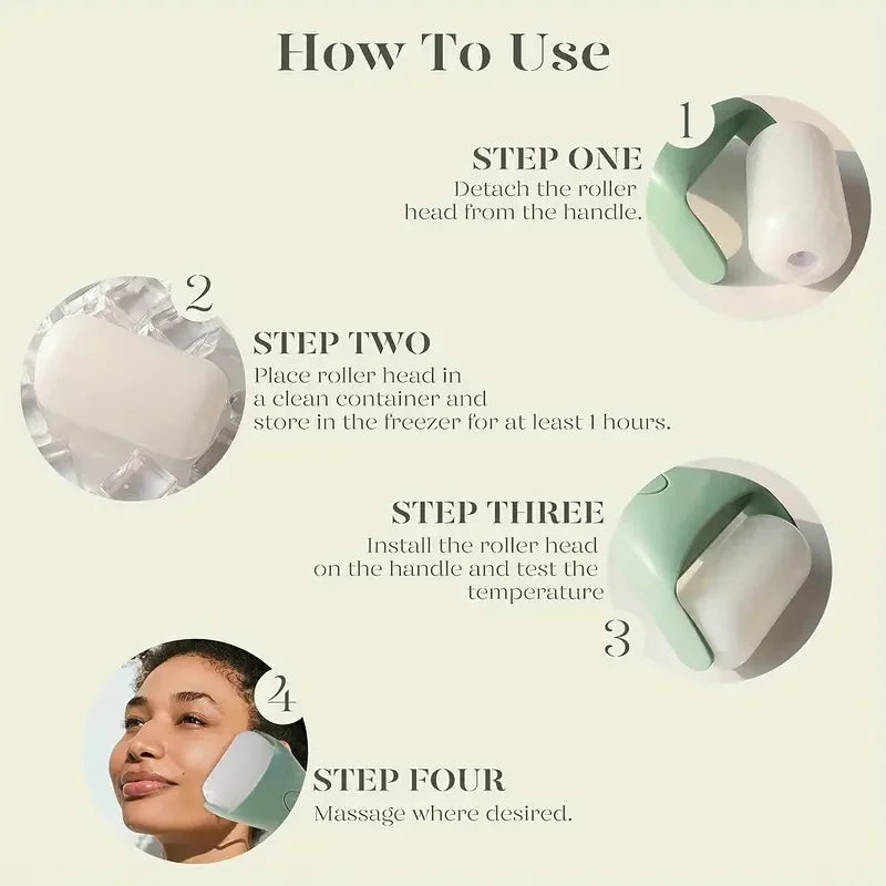 Cryotherapy ice roller tool