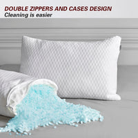 Cooling gel memory foam sleep pillow