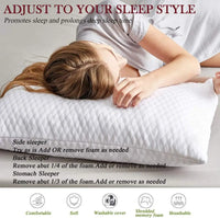 Cooling gel memory foam sleep pillow