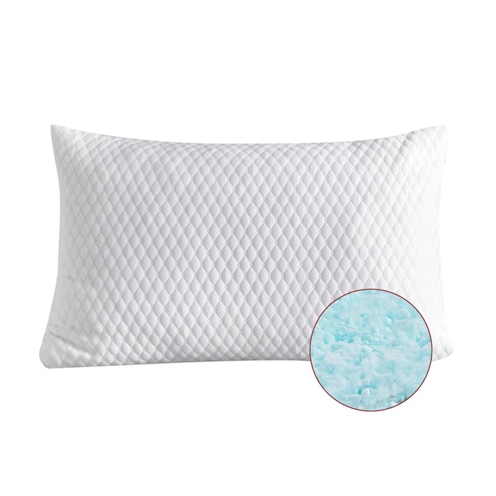 Cooling gel memory foam sleep pillow