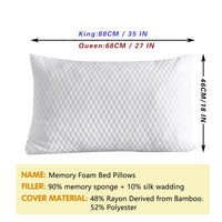 Cooling gel memory foam sleep pillow