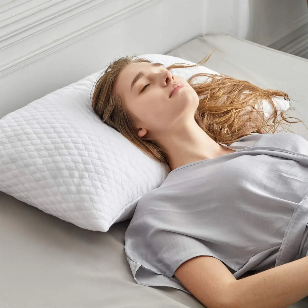 Cooling gel memory foam sleep pillow