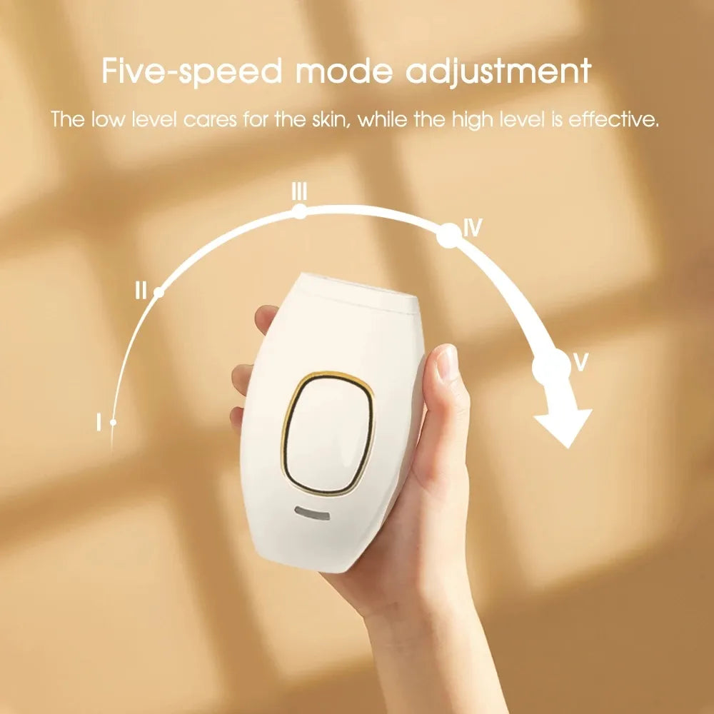 IPL hair removal device with 5 energy levels