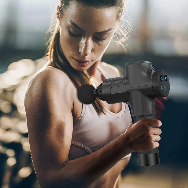 Handheld deep muscle massage gun