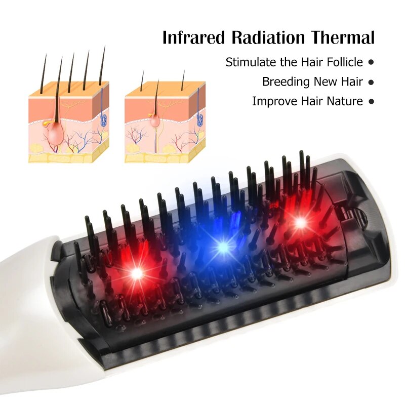 Red light therapy hair brush