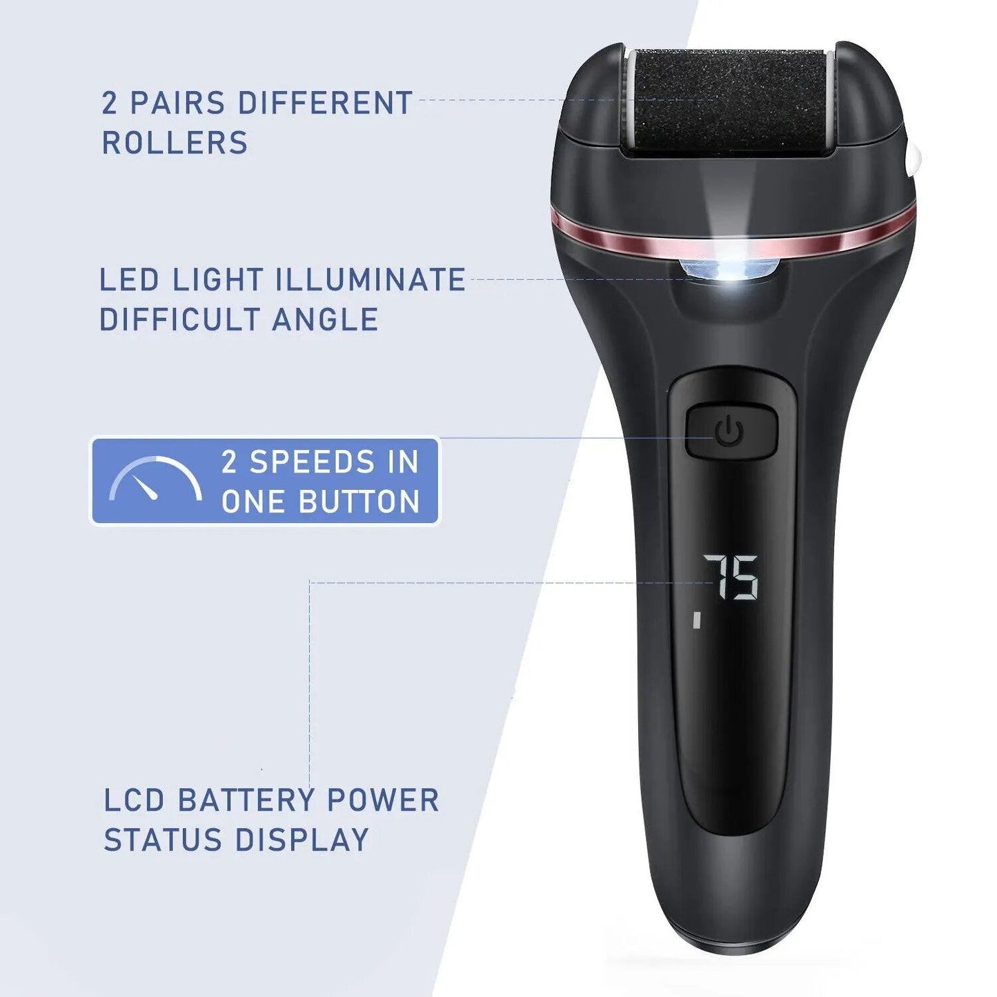 Electric therapy foot filing set