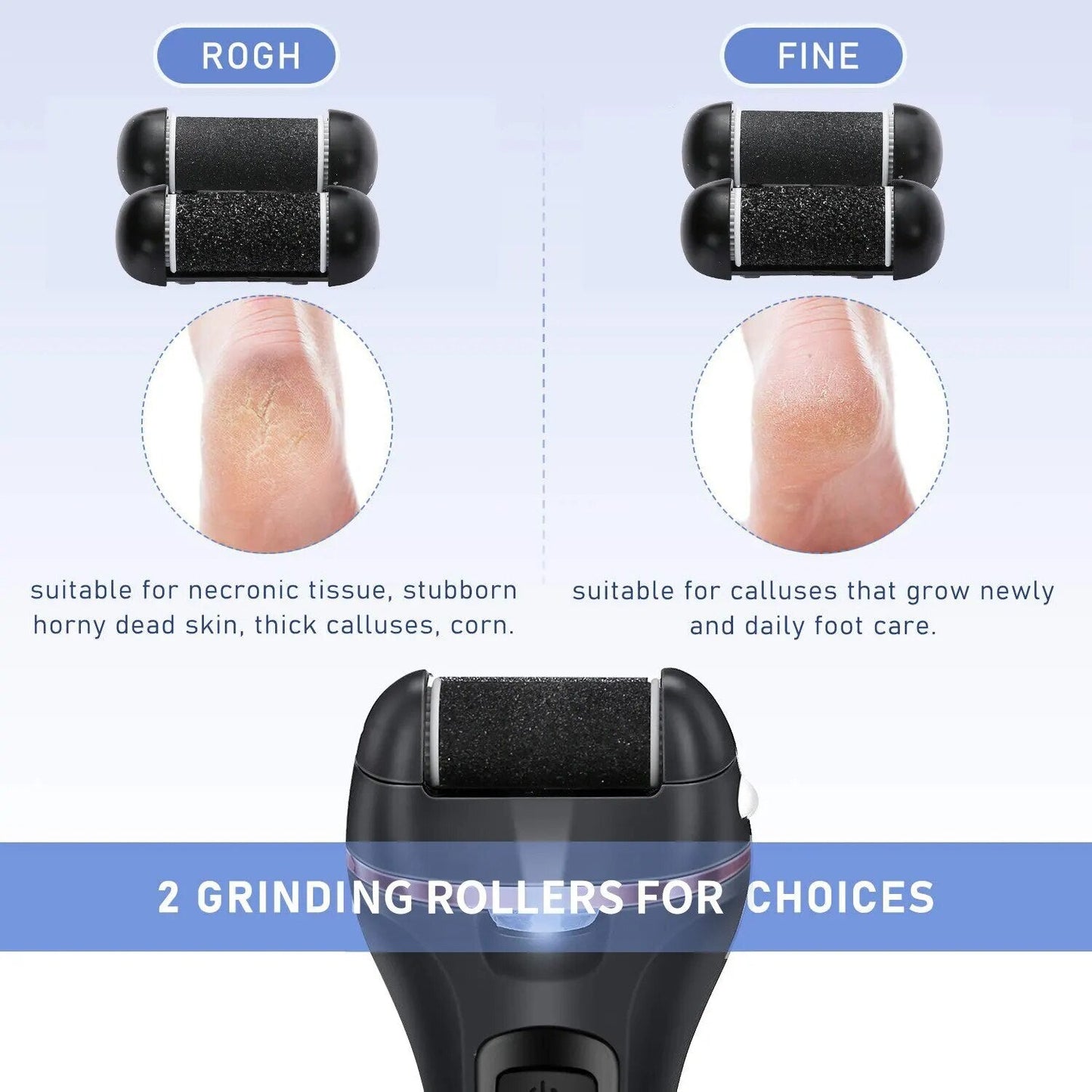 Electric therapy foot filing set