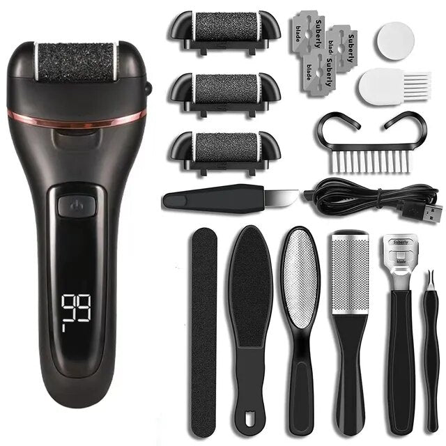 Electric therapy foot filing set