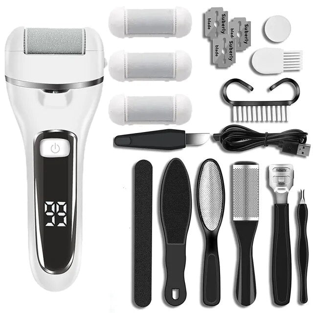 Electric therapy foot filing set