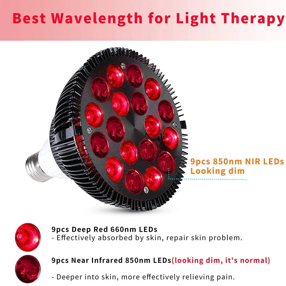 Red light therapy lamp
