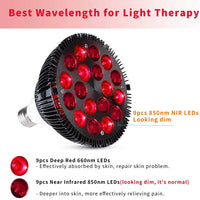 Red light therapy lamp