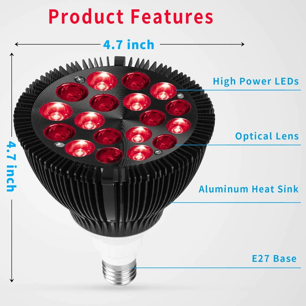 Red light therapy lamp