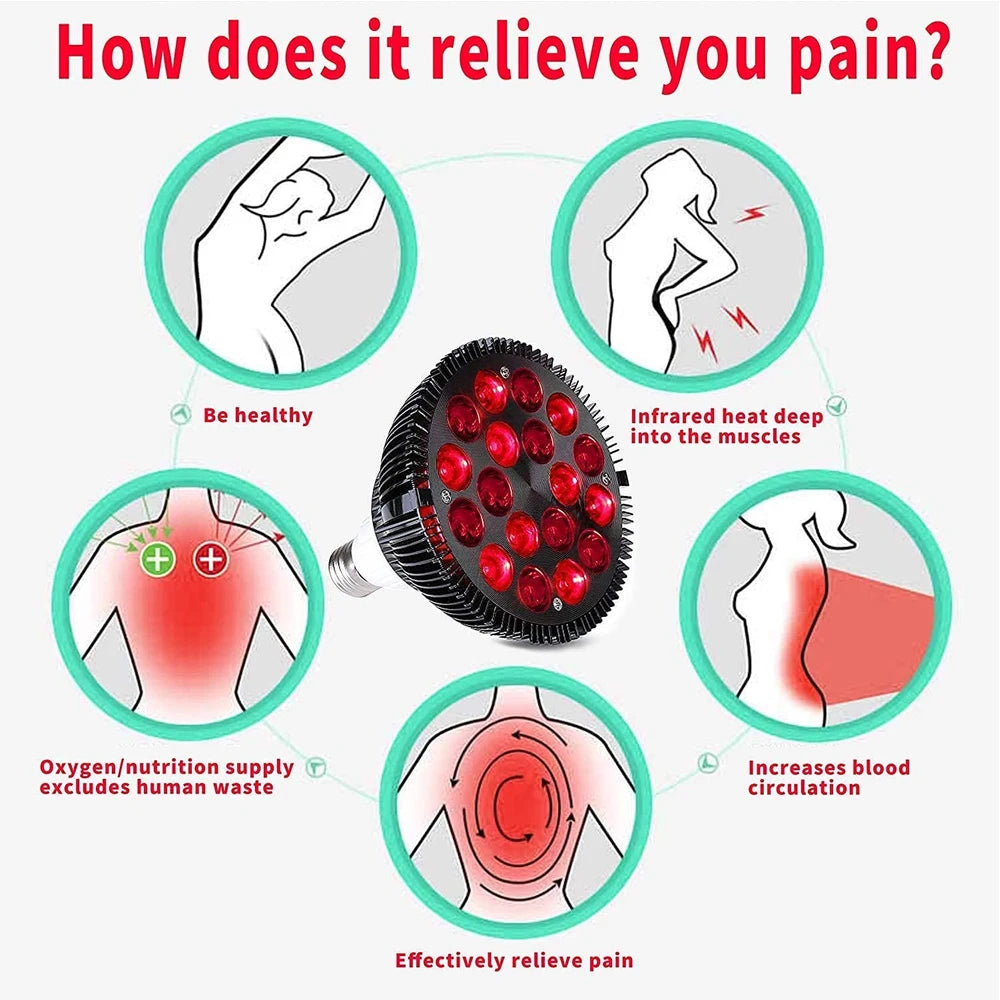 Red light therapy lamp