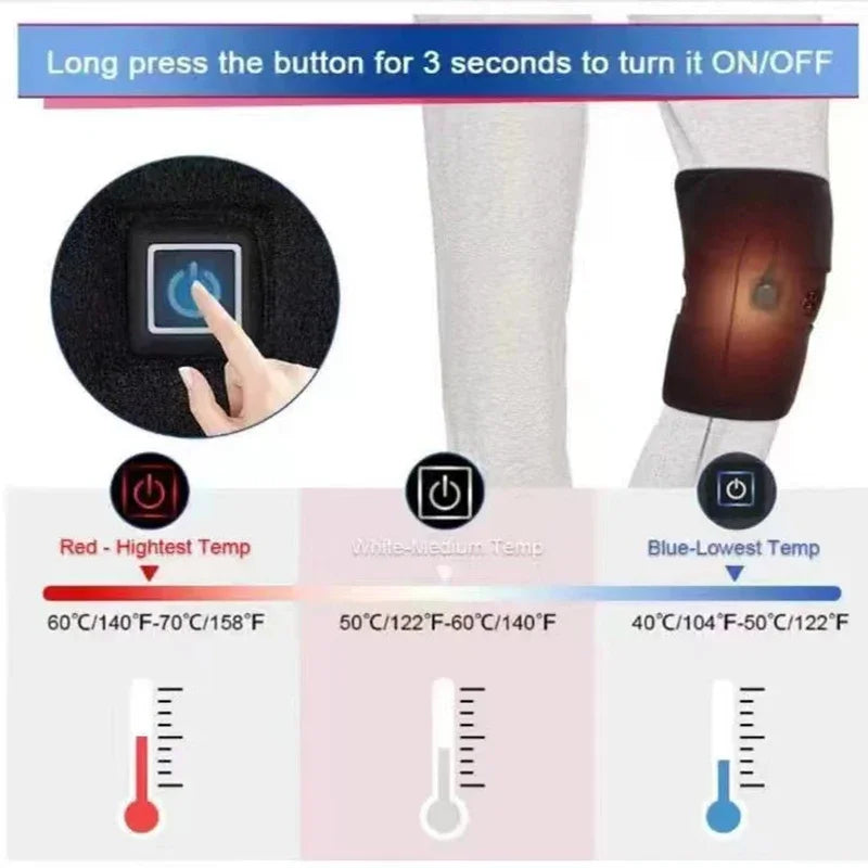 Electric knee massage support