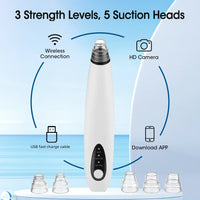 Electric blackhead remover vacuum with camera