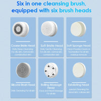 6 in 1 Ultrasonic Electric Face Cleansing Brush