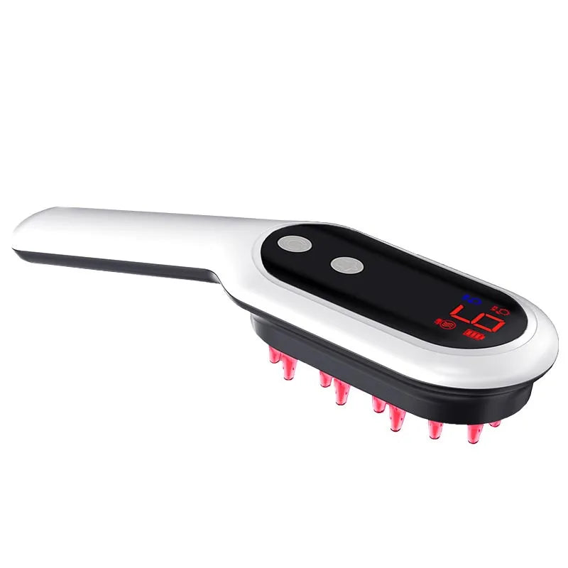Red light therapy hair brush for hair growth
