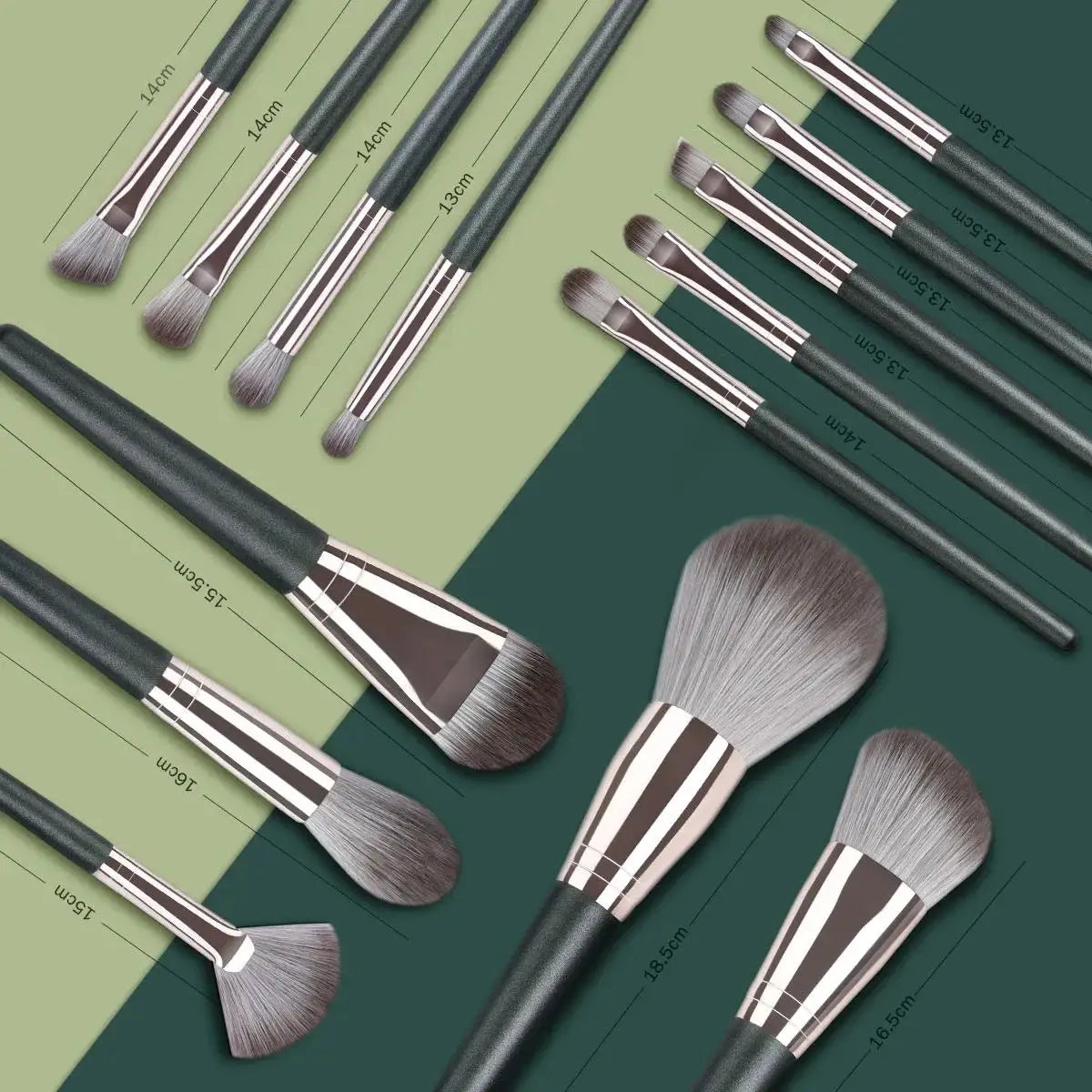 Luxe Cleanse 14 piece make up brush set with pouch