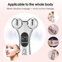 Facial massage roller device