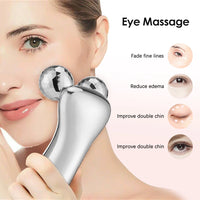 Facial massage roller device