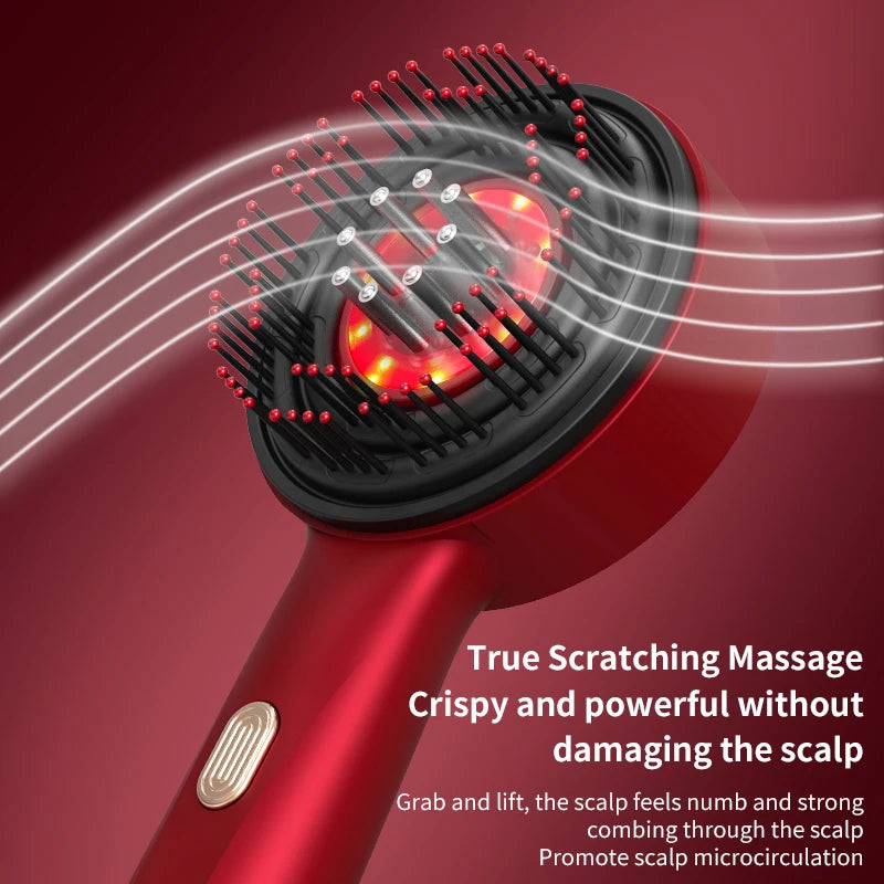 Red light therapy Electric Vibration Massage brush