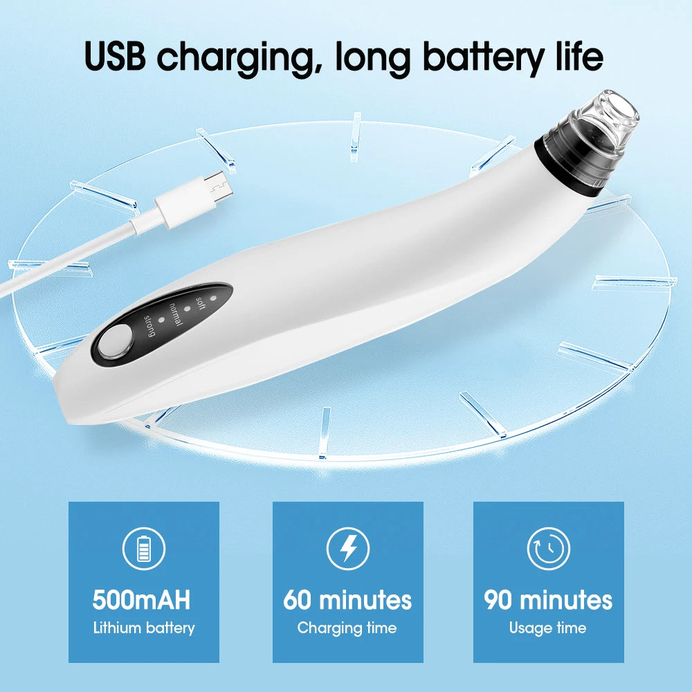 Electric blackhead remover vacuum with camera