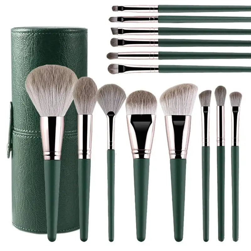 Luxe Cleanse 14 piece make up brush set with pouch