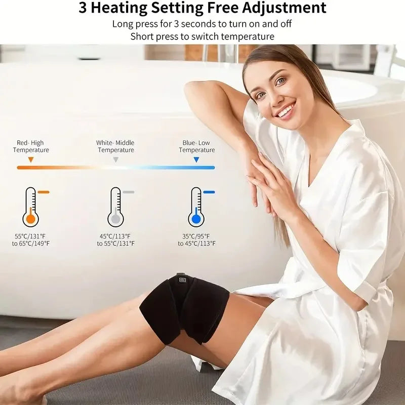 Electric knee massage support