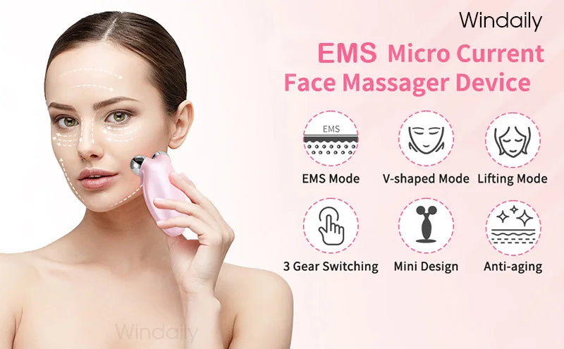 Electric face massager roller