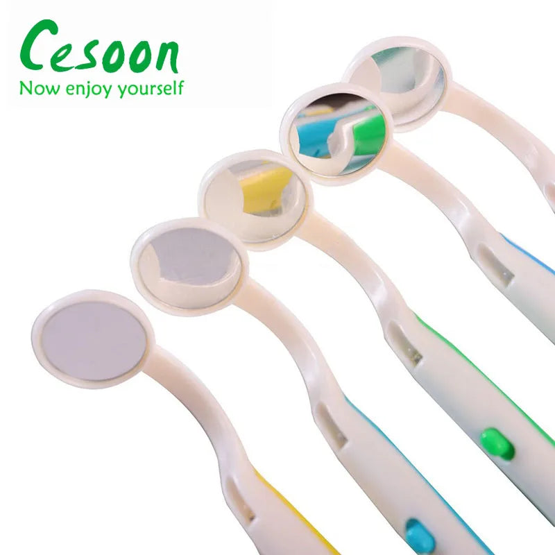Dental mirror with light