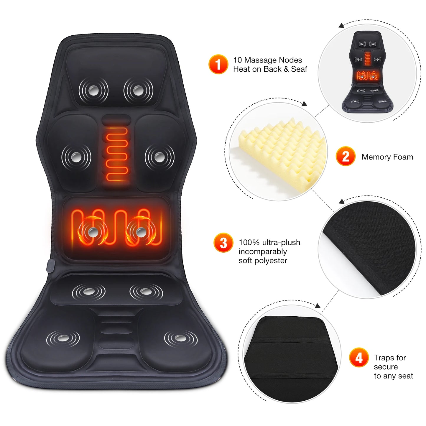 Heated Back massager seat