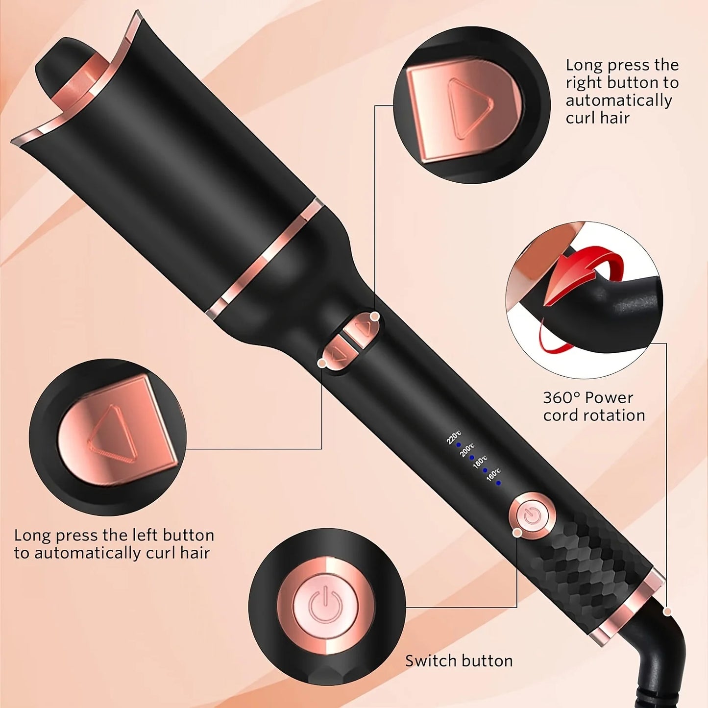 Smart hair curler iron