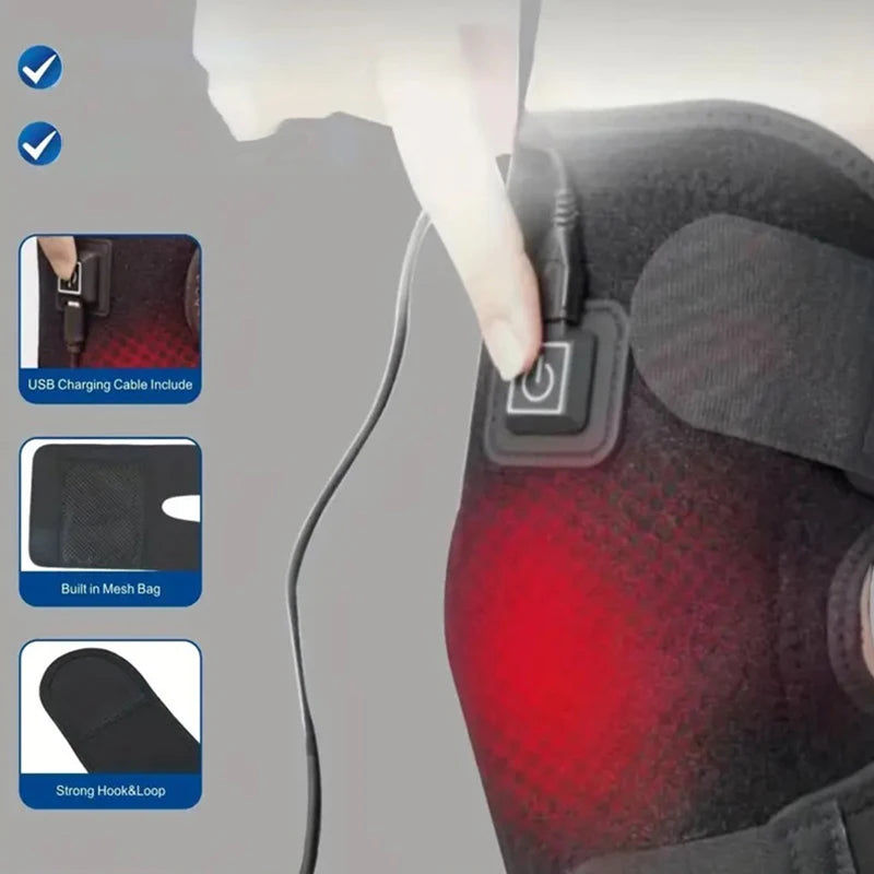 Electric knee massage support
