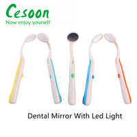 Dental mirror with light