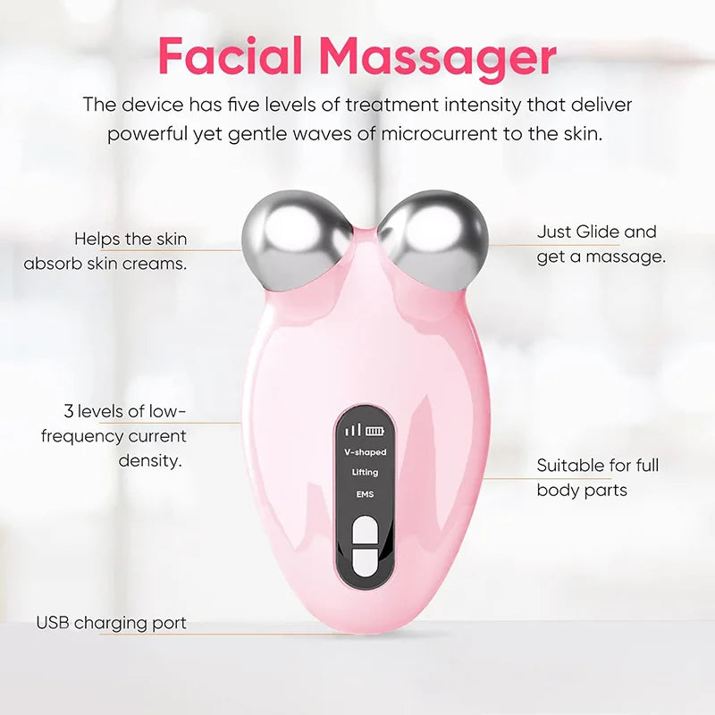 Electric face massager roller