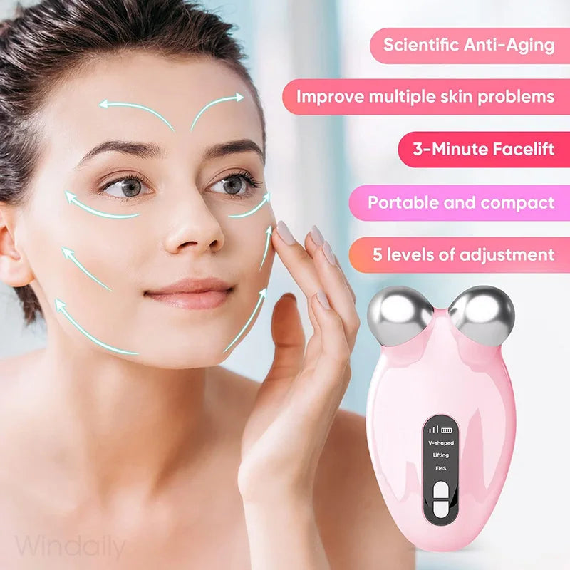 Electric face massager roller